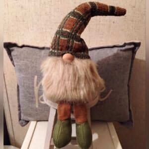 Plaid Gnome Plush with Green and Brown Accents